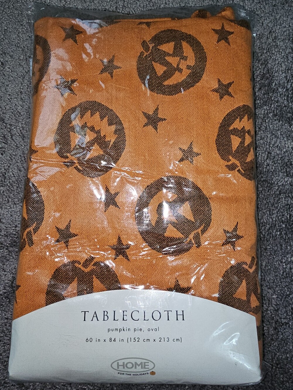 Pumpkin - Oval Halloween Fall Home for the Holidays Tablecloth 60x84" Target